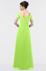 Elegant A-line Short Sleeve Zip up Floor Length Beaded Mother of the Bride Dresses