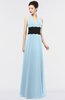 Gorgeous A-line Halter Sleeveless Zip up Floor Length Evening Dresses