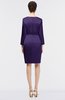 Modest V-neck Long Sleeve Zip up Knee Length Mother of the Bride Dresses