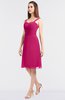 Modern A-line Spaghetti Knee Length Ruching Bridesmaid Dresses