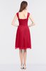 Modern A-line Spaghetti Knee Length Ruching Bridesmaid Dresses