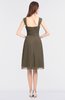 Modern A-line Spaghetti Knee Length Ruching Bridesmaid Dresses