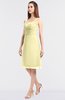 Modern A-line Spaghetti Knee Length Ruching Bridesmaid Dresses