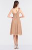 Romantic A-line Asymmetric Neckline Sleeveless Knee Length Flower Bridesmaid Dresses