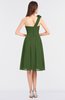 Romantic A-line Asymmetric Neckline Sleeveless Knee Length Flower Bridesmaid Dresses