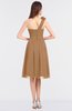 Romantic A-line Asymmetric Neckline Sleeveless Knee Length Flower Bridesmaid Dresses