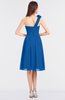Romantic A-line Asymmetric Neckline Sleeveless Knee Length Flower Bridesmaid Dresses
