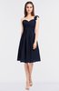 Glamorous A-line Asymmetric Neckline Sleeveless Zip up Knee Length Bridesmaid Dresses