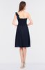 Glamorous A-line Asymmetric Neckline Sleeveless Zip up Knee Length Bridesmaid Dresses