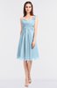 Glamorous A-line Asymmetric Neckline Sleeveless Zip up Knee Length Bridesmaid Dresses