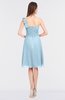 Glamorous A-line Asymmetric Neckline Sleeveless Zip up Knee Length Bridesmaid Dresses