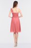 Glamorous A-line Asymmetric Neckline Sleeveless Zip up Knee Length Bridesmaid Dresses