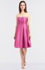 Elegant A-line Sleeveless Zip up Knee Length Bridesmaid Dresses