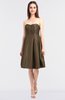 Elegant A-line Sleeveless Zip up Knee Length Bridesmaid Dresses