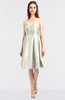 Elegant A-line Sleeveless Zip up Knee Length Bridesmaid Dresses