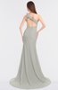 Glamorous Mermaid Asymmetric Neckline Sleeveless Flower Prom Dresses