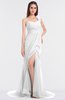 Glamorous Mermaid Asymmetric Neckline Sleeveless Flower Prom Dresses