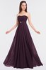 Elegant A-line Strapless Sleeveless Floor Length Beaded Bridesmaid Dresses