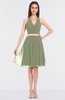 Glamorous A-line Sleeveless Knee Length Sash Prom Dresses