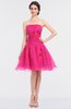 Romantic Ball Gown Bateau Sleeveless Knee Length Flower Homecoming Dresses