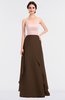 Elegant A-line Strapless Sleeveless Zip up Plainness Bridesmaid Dresses