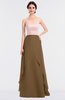 Elegant A-line Strapless Sleeveless Zip up Plainness Bridesmaid Dresses