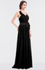 Elegant A-line Halter Sleeveless Zip up Floor Length Bridesmaid Dresses