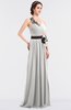 Elegant A-line Halter Sleeveless Zip up Floor Length Bridesmaid Dresses