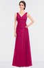 Elegant A-line Sleeveless Floor Length Ruching Bridesmaid Dresses