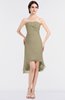 Elegant Sheath Strapless Sleeveless Zip up Ruching Bridesmaid Dresses