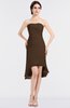 Elegant Sheath Strapless Sleeveless Zip up Ruching Bridesmaid Dresses
