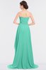 Sexy A-line Sleeveless Sweep Train Appliques Evening Dresses
