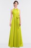 Classic A-line Halter Zip up Pick up Bridesmaid Dresses
