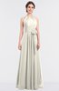 Classic A-line Halter Zip up Pick up Bridesmaid Dresses