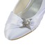 Closed Toe Wedding Shoes Satin Low Heel Girls' Graduation Extra Narrow