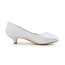 Closed Toe Wedding Shoes Satin Low Heel Girls' Graduation Extra Narrow