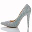 Rhinestone Wedding Shoes Genuine Leather Pumps/Heels Cone Heel Average Women's