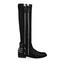 Cow Leather Wedding Shoes Knee High Boots Round Toe Zipper Flat Heel Daily