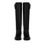 Cow Leather Wedding Shoes Knee High Boots Round Toe Zipper Flat Heel Daily