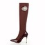 Stretch Fabric Boots Women's Outdoor Split Joint Abnormal/Fantasy Heels Pointed Toe