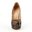 Open Toe Pumps/Heels Women's Average Leopard Print Wedding Genuine Leather