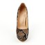 Open Toe Pumps/Heels Women's Average Leopard Print Wedding Genuine Leather