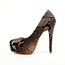 Open Toe Pumps/Heels Women's Average Leopard Print Wedding Genuine Leather