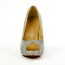 Average Pumps/Heels Girls' Wedding Peep Toe Cone Heel Sheepskin