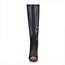 Round Toe Boots Daily Nylon Hollow-Out Mid-Calf Boots Stiletto Heel