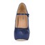 PU Platforms Stiletto Heel Buckle Graduation Closed Toe Wide