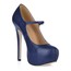PU Platforms Stiletto Heel Buckle Graduation Closed Toe Wide