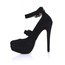 Extra Wide Dance Shoes Buckle Pumps/Heels Stretch Velvet Wedding Girls'