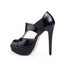 Extra Wide Wedding Shoes Girls' Stretch Fabric Round Toe Stiletto Heel Dress