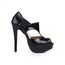 Extra Wide Wedding Shoes Girls' Stretch Fabric Round Toe Stiletto Heel Dress